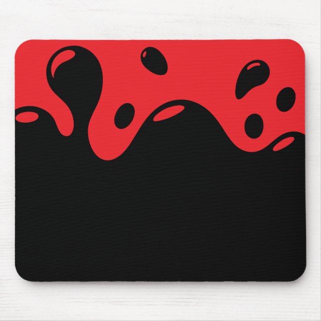 Mousepad Pad de mouse vermelho e preto (Frente)