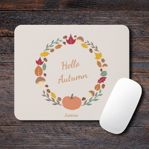 Mousepad Pad de Mouse Wreath de outono
