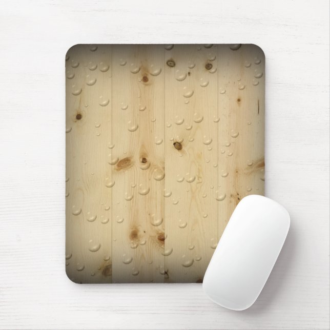 Mousepad Pad de Rato de Água da Madeira de Birch (Com mouse)