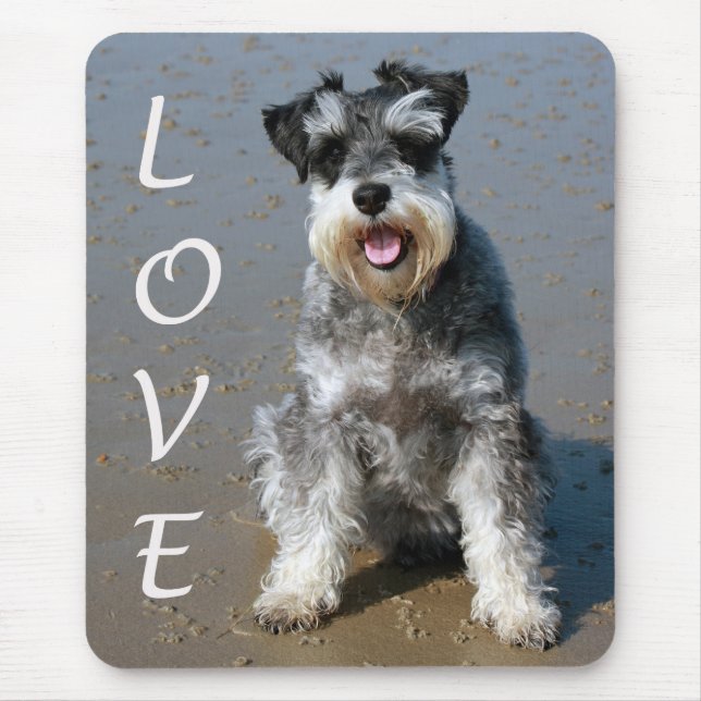 Mousepad Pad De Rato De Cachorro De Miniatura Schnauzer (Frente)