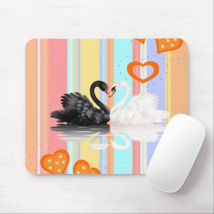 Mousepad Pad De Rato De Coração Laranja De Cisne! Pad do 
