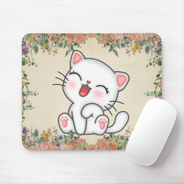 Mousepad Pad de Rato de Gato (Com mouse)