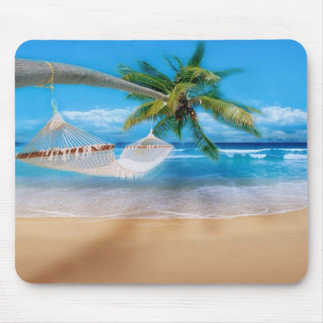 Mousepad Pad de rato de praia tropical (Frente)