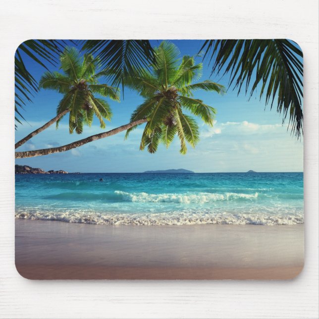 Mousepad Pad de rato de praia tropical (Frente)