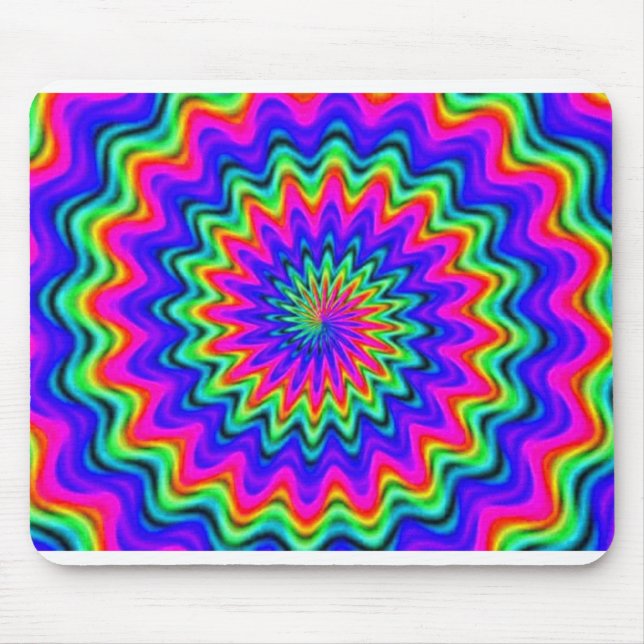 Mousepad Pad de Rato Espiral Psicodélico (Frente)
