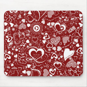Mousepad PÁD de Rótulo de Amor Vermelho