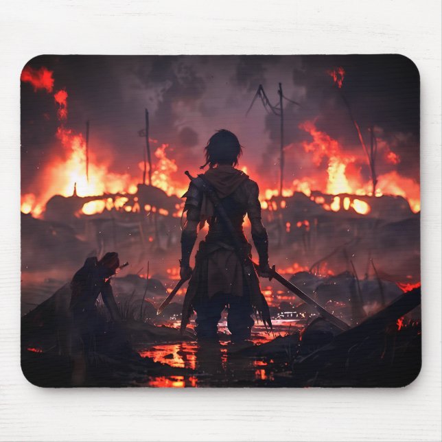 Mousepad Pad do Mouse Anime Warrior (Frente)