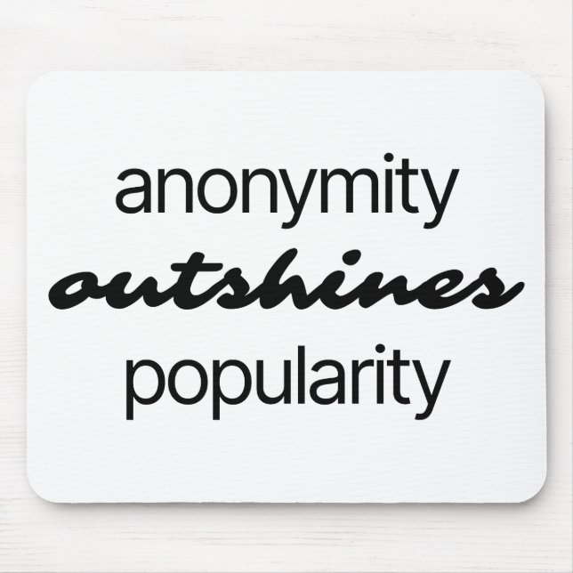 Mousepad Pad do mouse Anonymity (Frente)