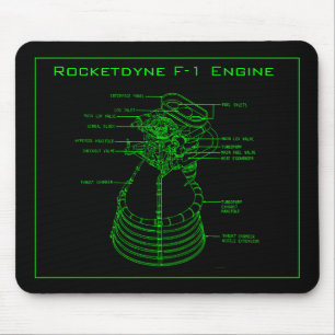 Mousepad Pad do mouse Apollo Saturn V Rocketdyne F-1