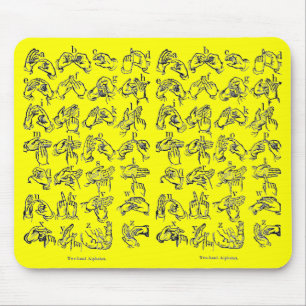 Mousepad Pad do mouse ASL-Alfabet