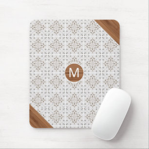 Mousepad Pad do mouse Bamboo com Azulejo Boho