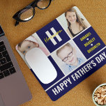 Mousepad Pad do Mouse 'Best Pai Ever' de Colagem de Fotos M<br><div class="desc">Crie um único tapete moderno para o 'melhor pai de todos os tempos' com este design de colagem de 3 fotos. Apresentando um monograma,  nomes de crianças e uma mensagem personalizada. As cores podem ser alteradas para qualquer cor.</div>