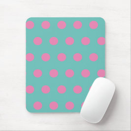 Mousepad Pad do mouse bolinhas (Aqua & Rosa)