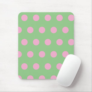 Mousepad Pad do mouse bolinhas (Verde Sage e Pink Pastel)