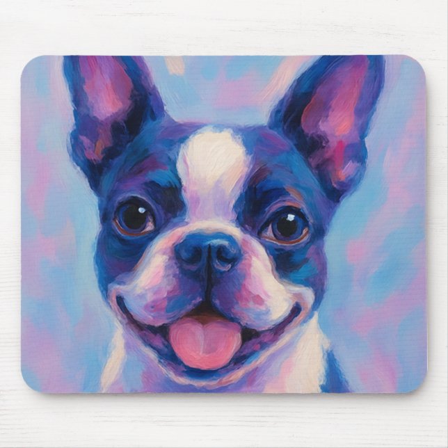 Mousepad Pad do mouse Boston Terrier (Frente)