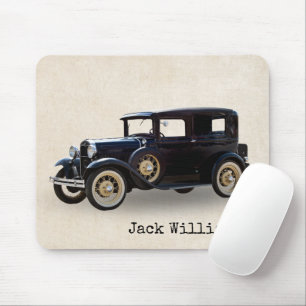 Mousepad Pad do mouse Carro vintage preto