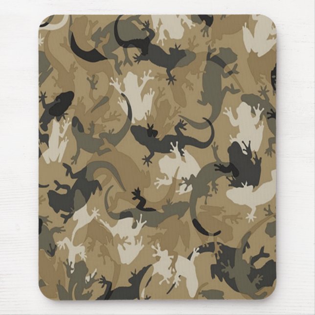 Mousepad Pad do Mouse Castanho Réptil Camouflage (Frente)