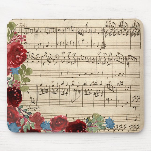 Mousepad Pad do Mouse com Flores Vintage (Frente)