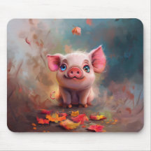 Pad do Mouse com Piglet de Queda Whimsical