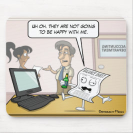 Mousepad Pad do Mouse com Punny Balanço do Bebado Contábil