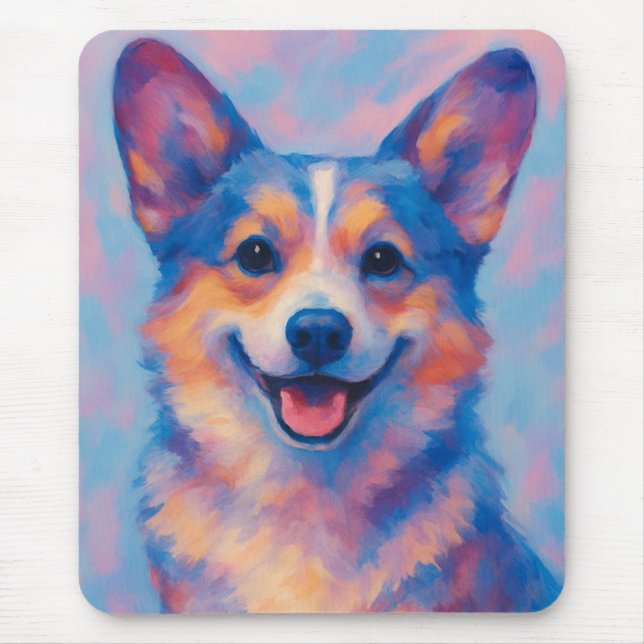 Mousepad Pad do mouse Corgi (Frente)