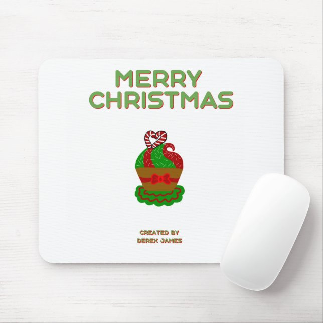 Mousepad Pad do mouse Cupcake de Natal (Com mouse)