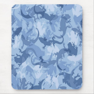Mousepad Pad do mouse da Camouflagem de Répteis Azul
