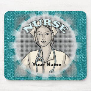 Mousepad Pad do mouse da enfermeira retrô