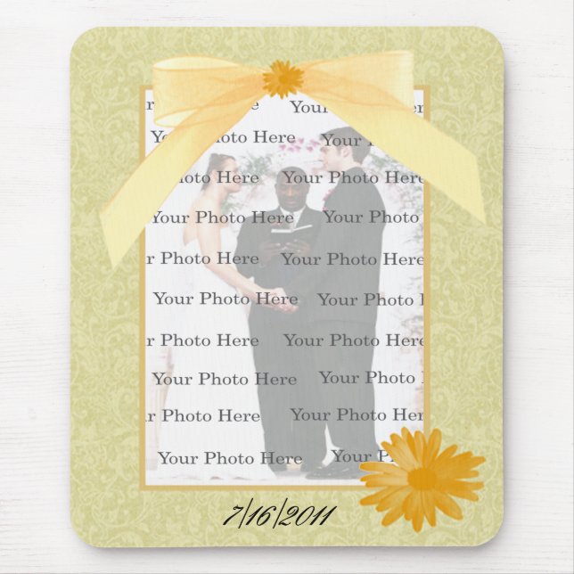 Mousepad Pad do mouse da flor amarela (Frente)