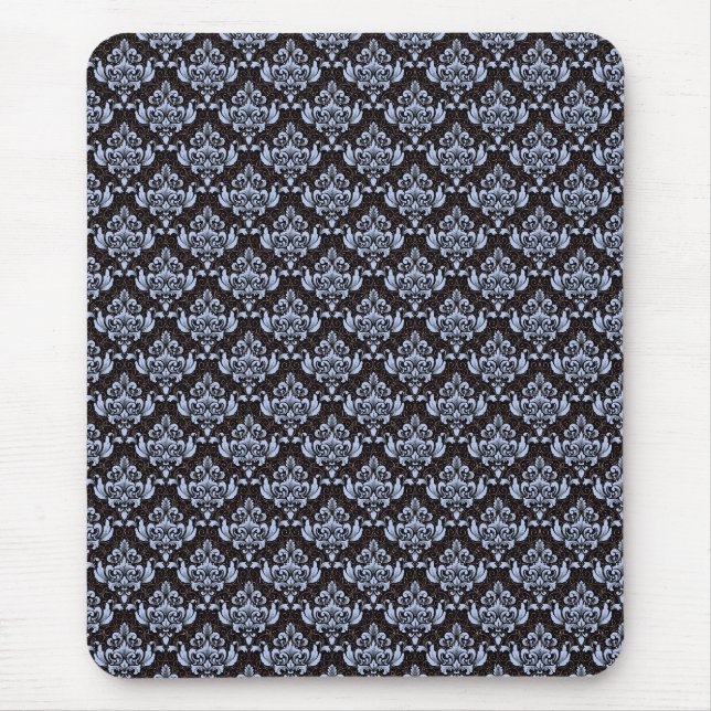 Mousepad Pad do mouse Damask Azul (Frente)