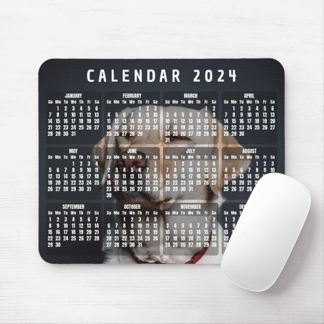Mousepad Pad do mouse de carregamento de fotos do Calendar  (Com mouse)