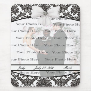 Mousepad Pad do Mouse de Casamento de Elegance Damask