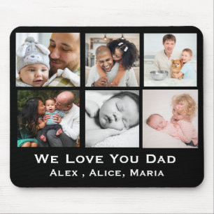 Mousepad Pad do mouse de colagem de fotos do Dia de os pais
