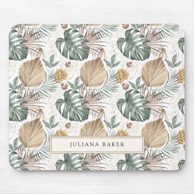 Mousepad Pad do mouse de foliagem de Oasis moderno (Frente)