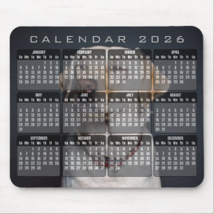 Mousepad Pad do mouse de foto do calendário 2026