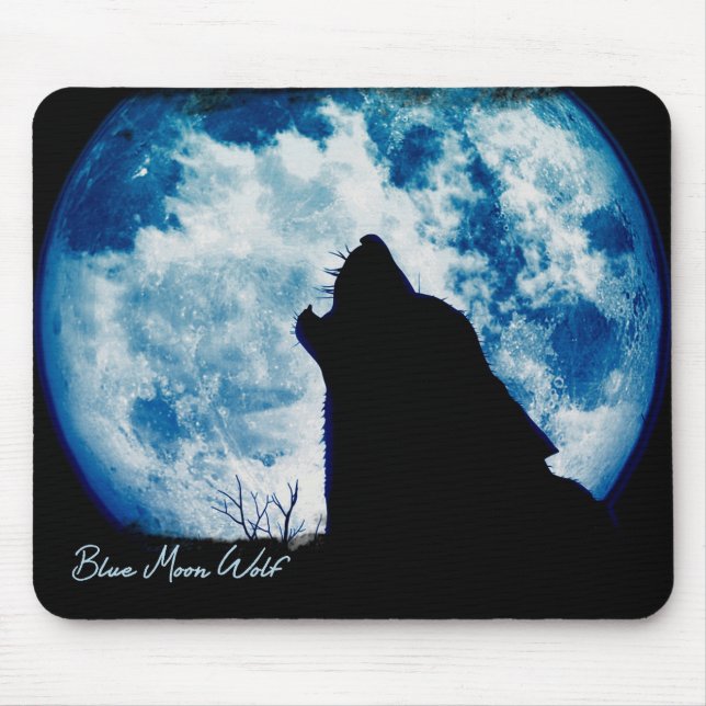 Mousepad Pad do Mouse de Lua Azul (Frente)