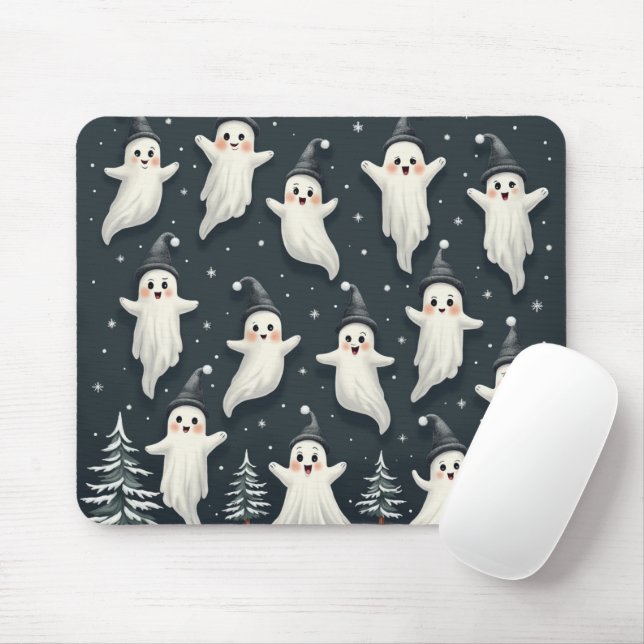 Mousepad Pad do mouse de padrão de inverno entre o fantasma (Com mouse)
