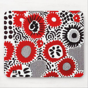 Mousepad Pad do mouse de pontos vermelhos e pretos
