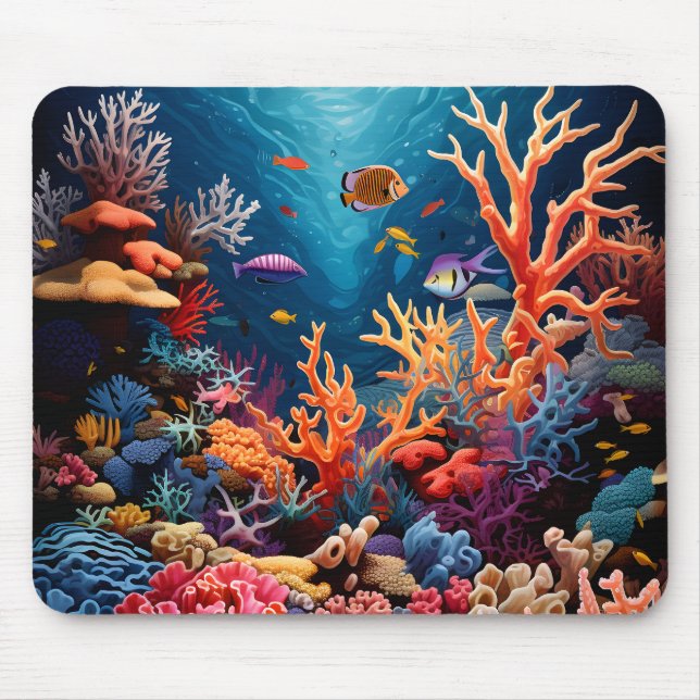 Mousepad Pad do mouse de recife de coral (Frente)