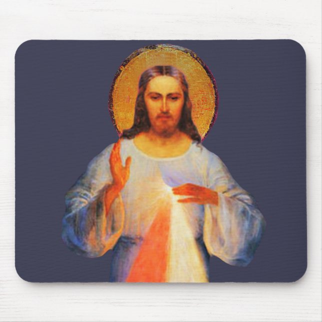 Mousepad Pad do Mouse Divino de Jesus Compaixão (Frente)