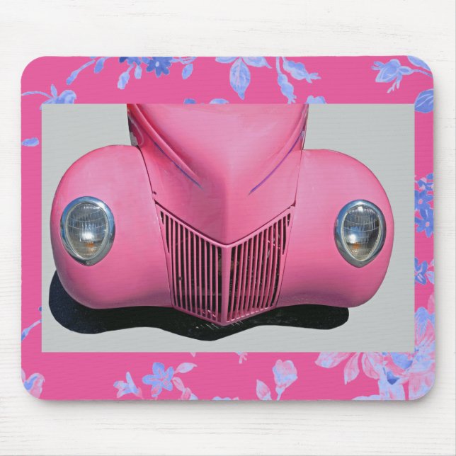 Mousepad Pad do mouse do carro rosa (Frente)