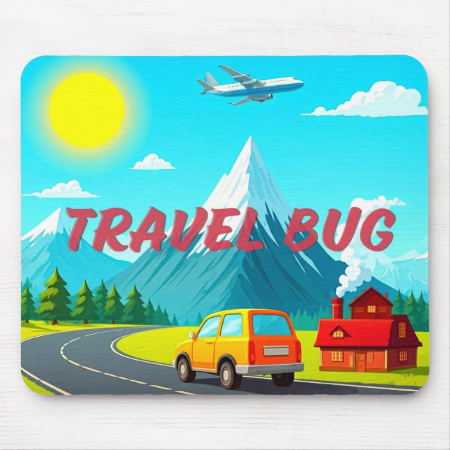 Mousepad Pad do mouse do Inseto viagem (Frente)