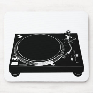 Mousepad Pad do mouse do produtor de música DJ Turntable D