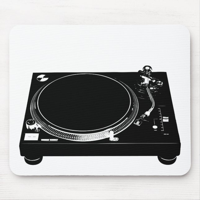 Mousepad Pad do mouse do produtor de música DJ Turntable De (Frente)