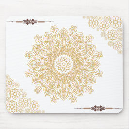 Mousepad Pad do mouse Dourado Mandala