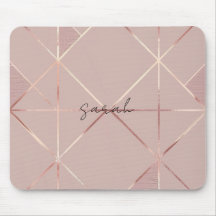 Pad do mouse Dourado rosa