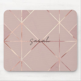Mousepad Pad do mouse Dourado rosa