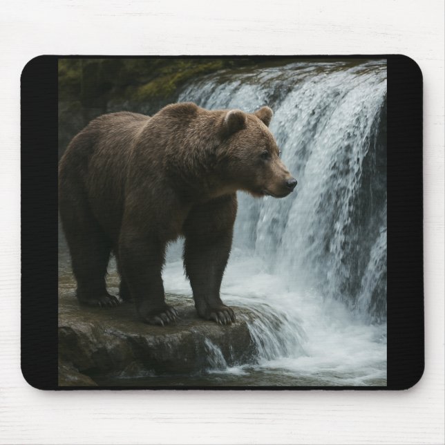 Mousepad Pad do mouse em cascata do urso (Frente)