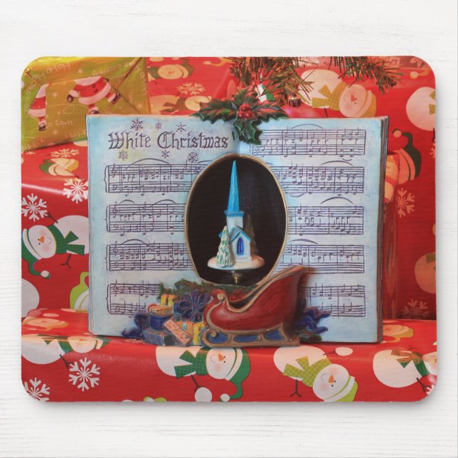 Mousepad Pad do Mouse Fechado do Livro de Canções do Natal (Frente)