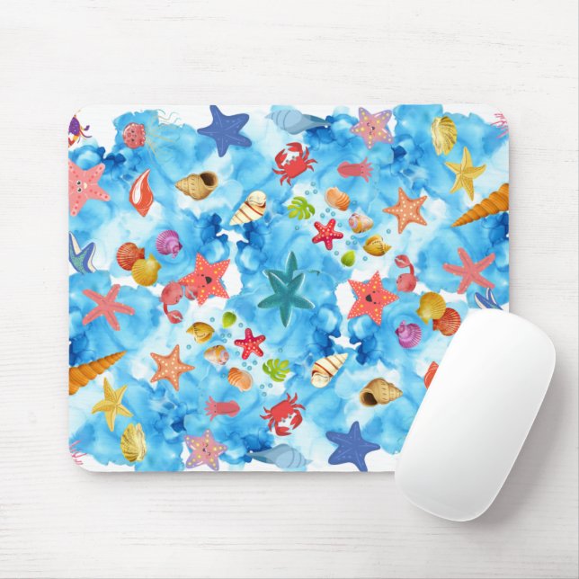 MOUSEPAD PAD DO MOUSE GEMS DO OCEANO (Com mouse)